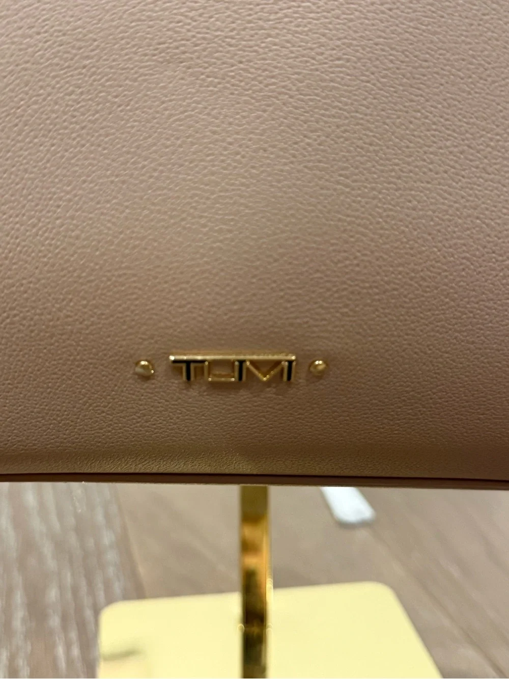 Tumi Blush Pink All Leather Laptop Tote with Gold Hardware Fits 14” Laptop